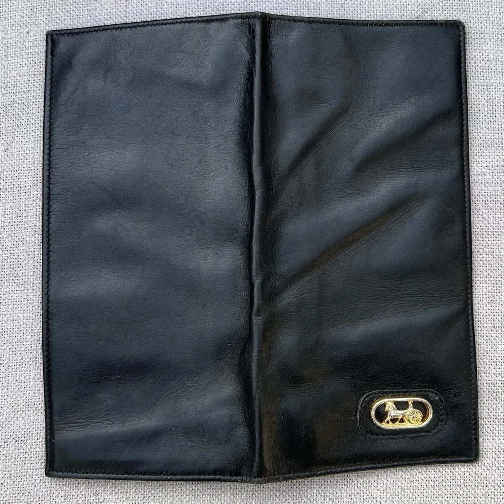 Celine Long Leather Wallet Black